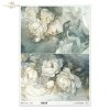 dekoracyjne wzory, motywy kwiatowe, bukiet kwiatów, Ogród Muz, Garden of Muses * Mulberry decoupage paper FPA1005, decorative patterns, floral motifs, bouquet of flowers, Garden of Muses *Seria Garden of Muses
